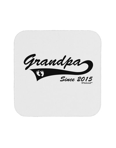 Grandpa Since 2015 Coaster by TooLoud-Coasters-TooLoud-White-Davson Sales