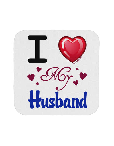 I Love Heart My Husband Coaster-Coasters-TooLoud-White-Davson Sales