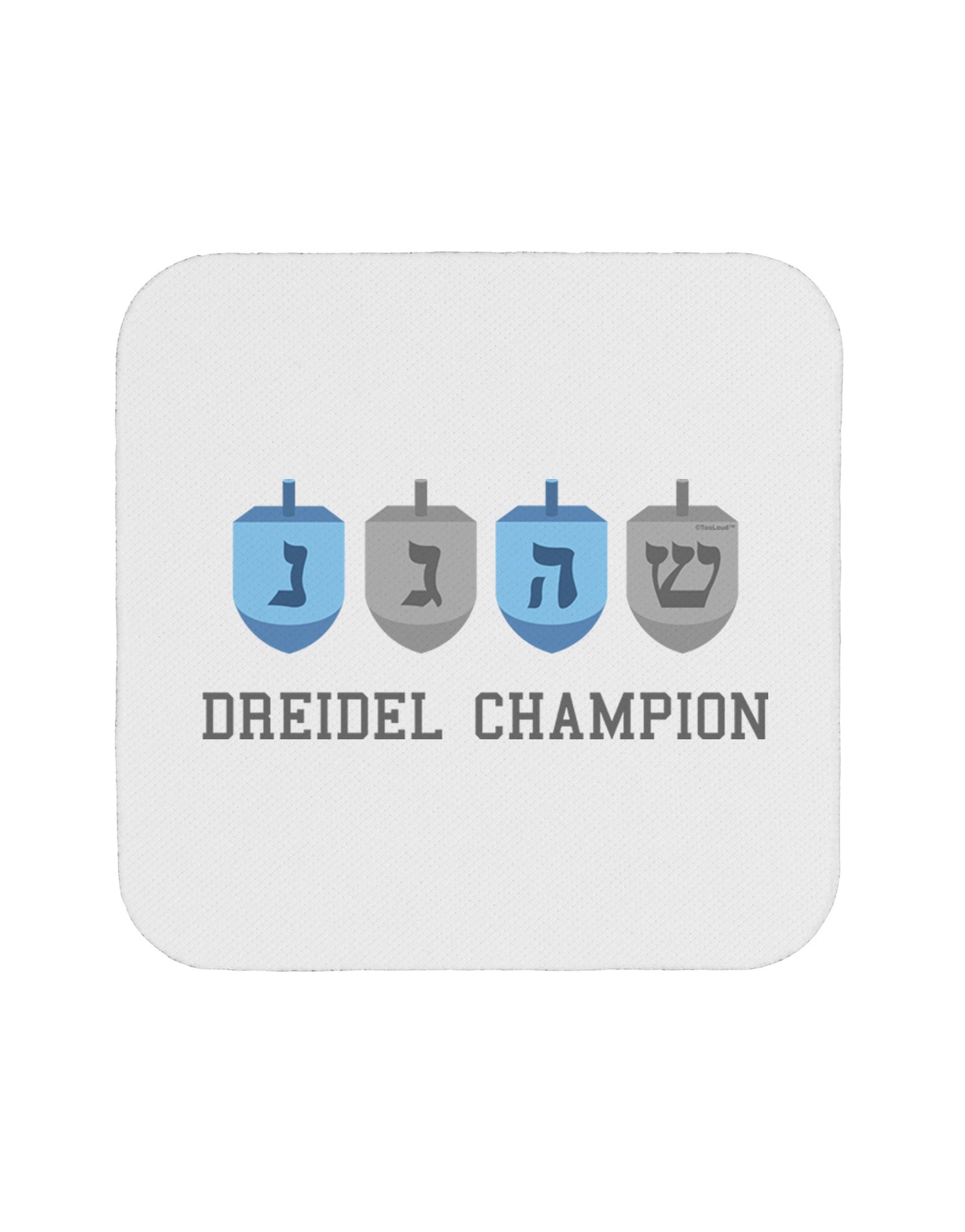Dreidel Champion Hanukkah Coaster-Coasters-TooLoud-White-Davson Sales