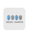 Dreidel Champion Hanukkah Coaster-Coasters-TooLoud-White-Davson Sales