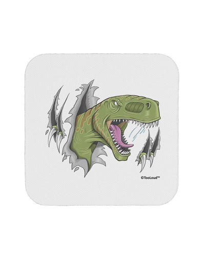 Green Dinosaur Breaking Free Coaster by TooLoud-Coasters-TooLoud-White-Davson Sales