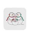 Cute Snowman Family with Girl Coaster by TooLoud-Coasters-TooLoud-White-Davson Sales