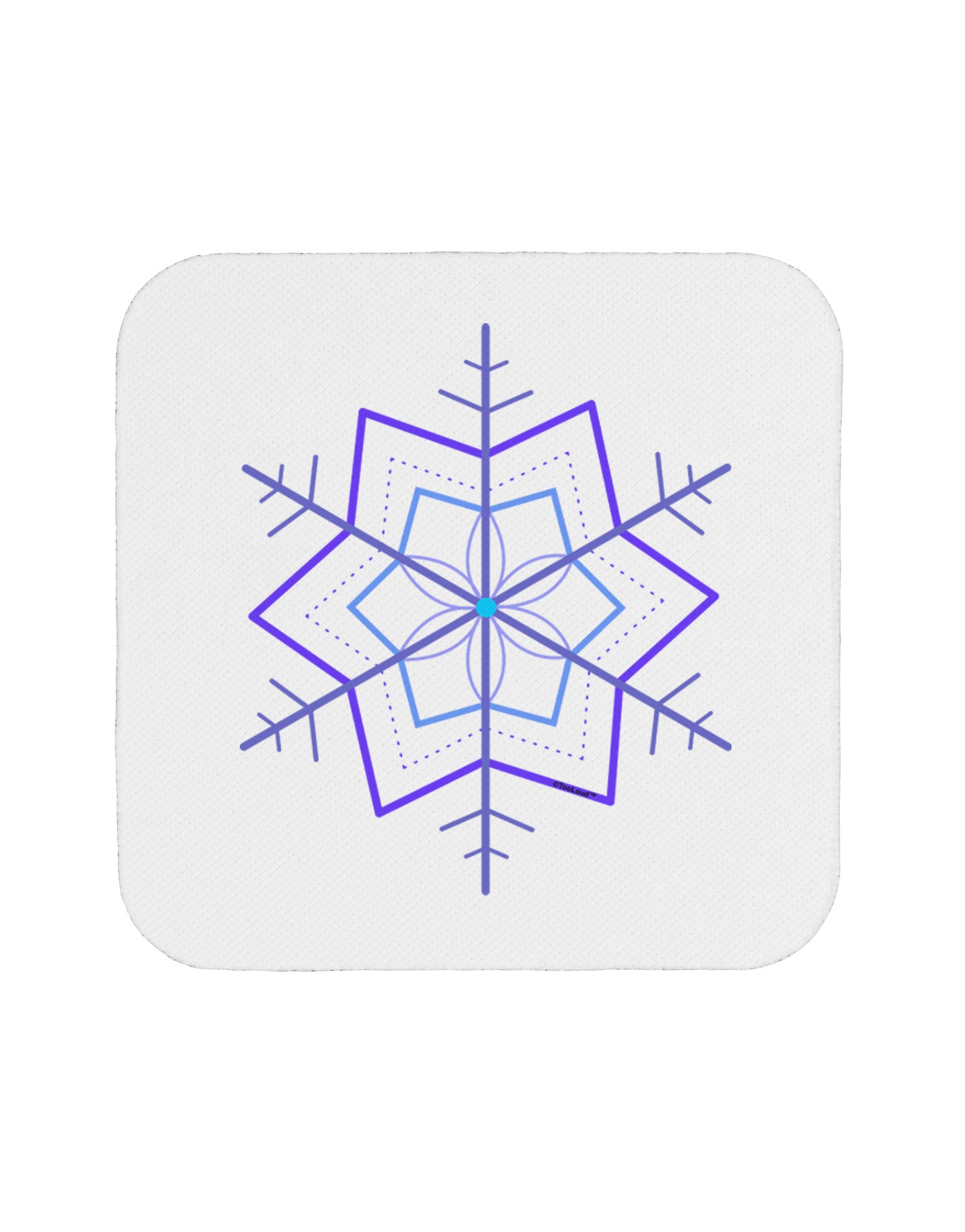 Snowflake Star Christmas Coaster-Coasters-TooLoud-White-Davson Sales