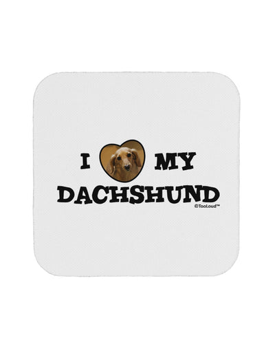 I Heart My Dachshund Coaster by TooLoud-Coasters-TooLoud-White-Davson Sales