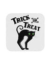 Trick or Treat Cute Black Cat Halloween Coaster-Coasters-TooLoud-White-Davson Sales