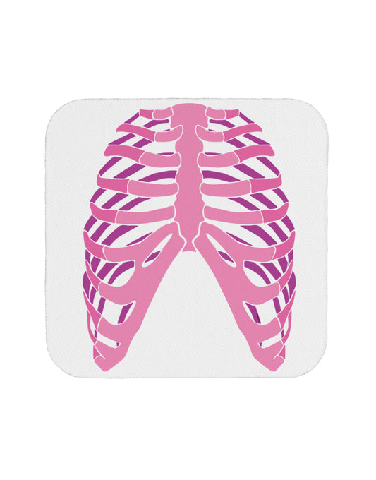 Human Pink Skeleton Bones Ribcage Coaster-Coasters-TooLoud-White-Davson Sales