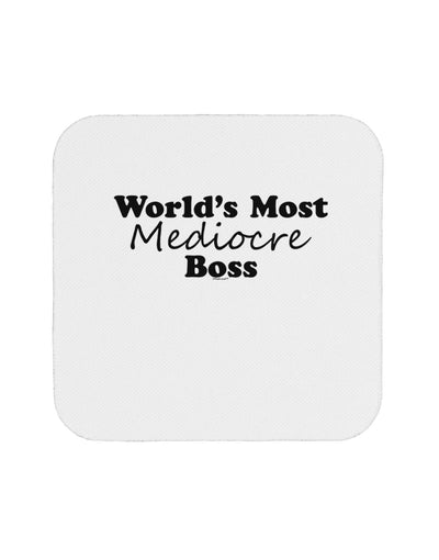 World's Most Mediocre Boss - Boss Day Coaster-Coasters-TooLoud-White-Davson Sales