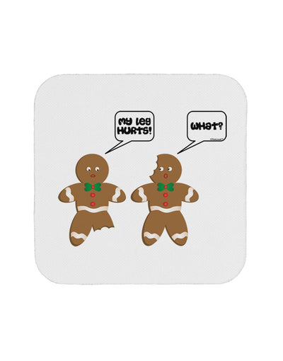 Funny Gingerbread Conversation Christmas Coaster-Coasters-TooLoud-White-Davson Sales