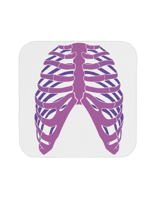 Human Purple Skeleton Bones Ribcage Coaster-Coasters-TooLoud-White-Davson Sales