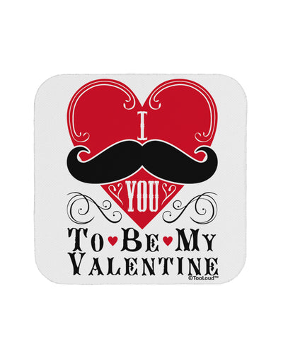 I Mustache You To Be My Valentine Coaster-Coasters-TooLoud-White-Davson Sales