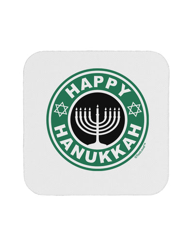 Happy Hanukkah Latte Logo Coaster-Coasters-TooLoud-1-Davson Sales