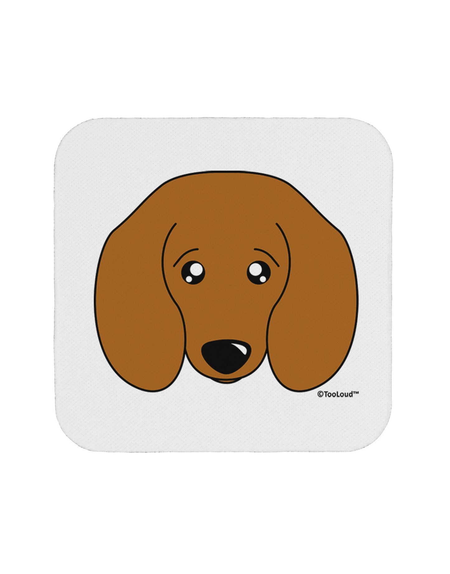 Cute Doxie Dachshund Dog Coaster by TooLoud-Coasters-TooLoud-White-Davson Sales