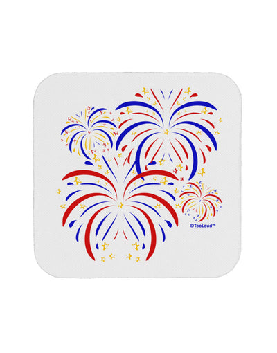 Patriotic Fireworks with Bursting Stars Coaster by TooLoud-Coasters-TooLoud-White-Davson Sales