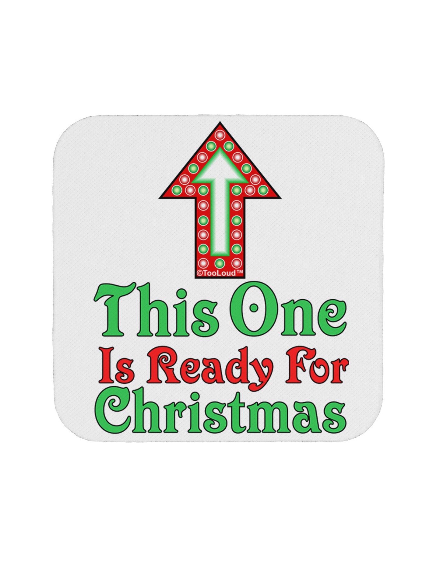 This Guy Is Ready For Christmas Coaster-Coasters-TooLoud-White-Davson Sales