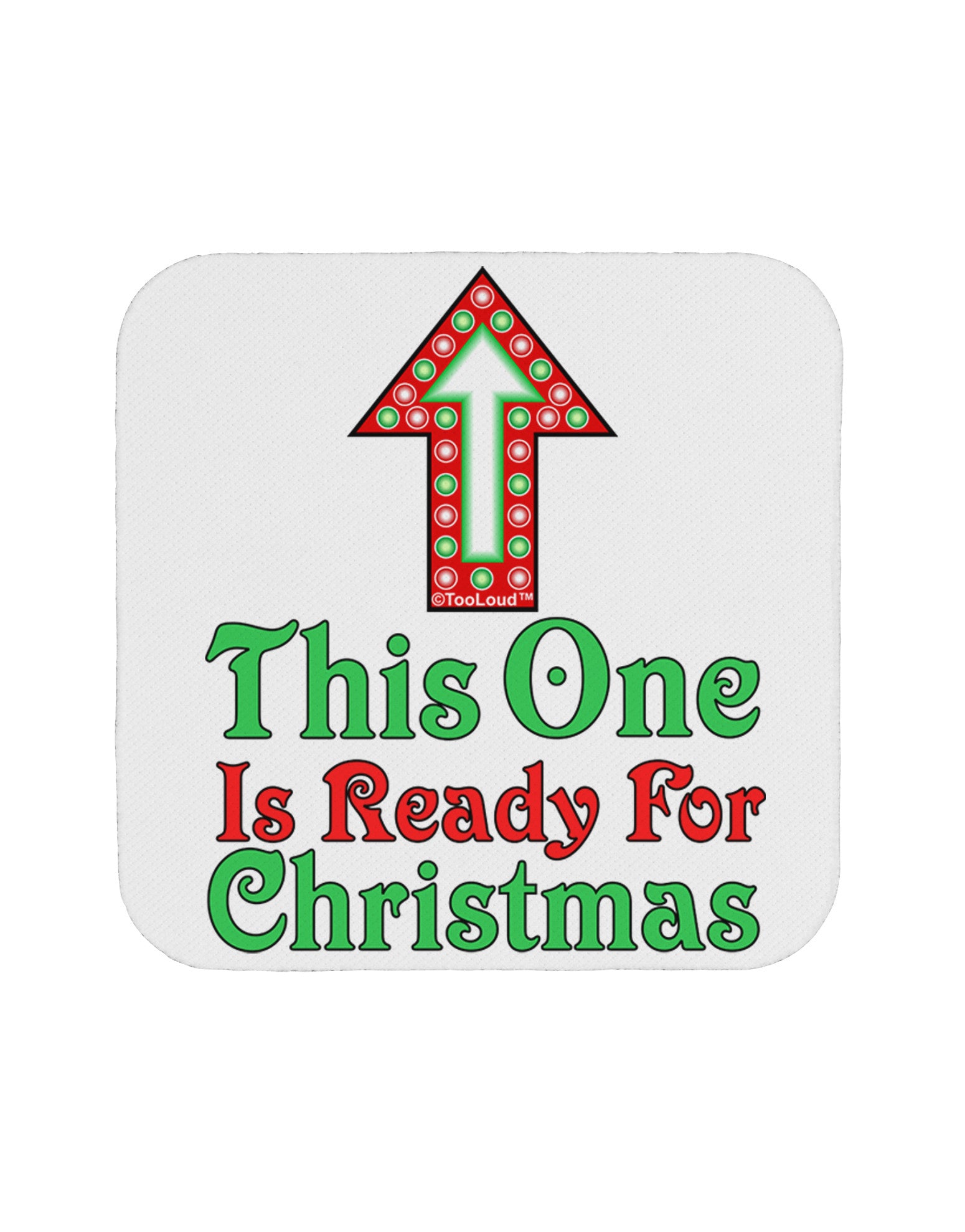 This Guy Is Ready For Christmas Coaster-Coasters-TooLoud-White-Davson Sales