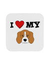 I Heart My - Cute Beagle Dog Coaster by TooLoud-Coasters-TooLoud-White-Davson Sales