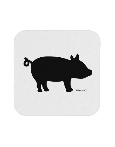 Pig Silhouette Design Coaster by TooLoud-Coasters-TooLoud-White-Davson Sales