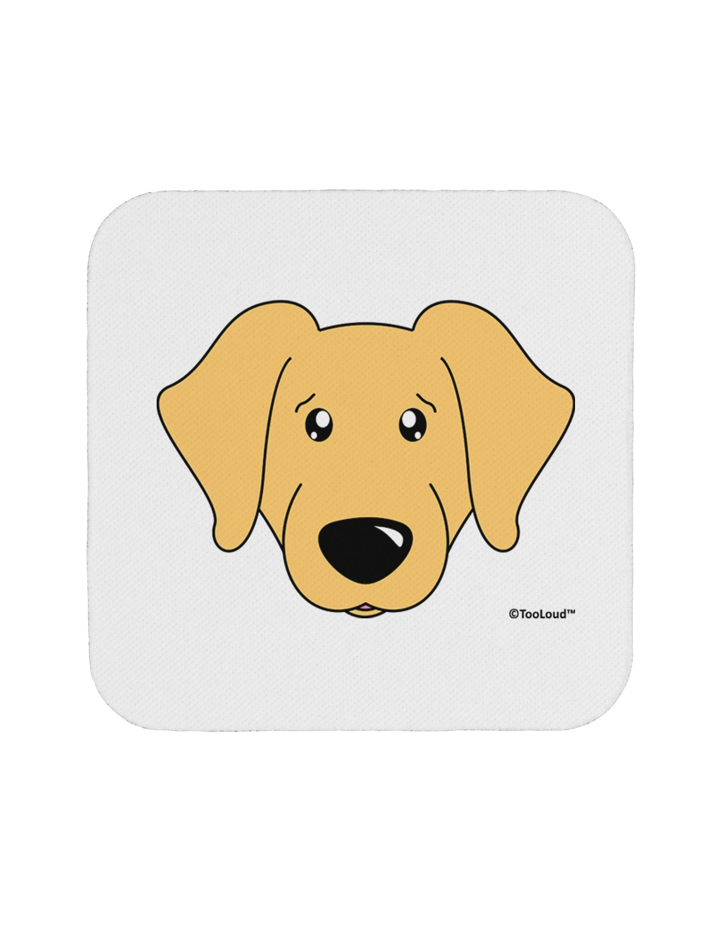 Cute Golden Retriever Dog Coaster by TooLoud-Coasters-TooLoud-White-Davson Sales