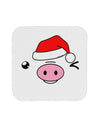 Kyu-T Face Oinkz Santa Hat Boy Pig Coaster-Coasters-TooLoud-White-Davson Sales