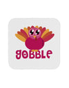 Cute Gobble Turkey Pink Coaster-Coasters-TooLoud-1-Davson Sales