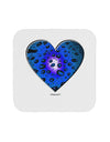 Water Droplet Heart Blue Coaster by TooLoud-Coasters-TooLoud-White-Davson Sales