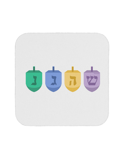 Hanukkah Dreidels Coaster-Coasters-TooLoud-White-Davson Sales