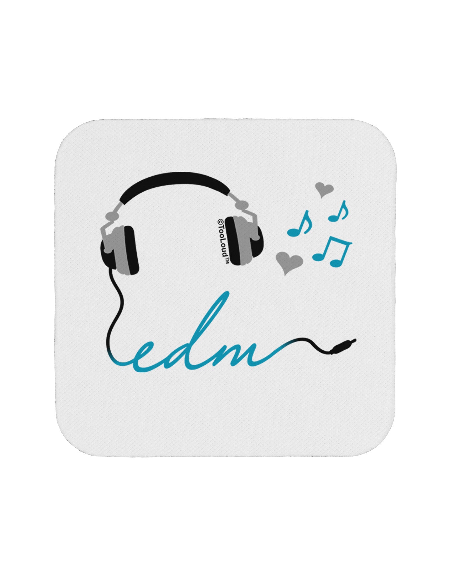 EDM Cord Blue Coaster-Coasters-TooLoud-White-Davson Sales