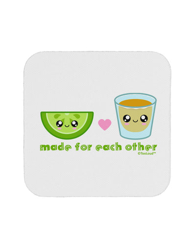 Cute Tequila Shot and Lime - Made For Each Other Coaster by TooLoud-Coasters-TooLoud-White-Davson Sales