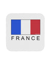 French Flag - France Text Coaster by TooLoud-Coasters-TooLoud-White-Davson Sales