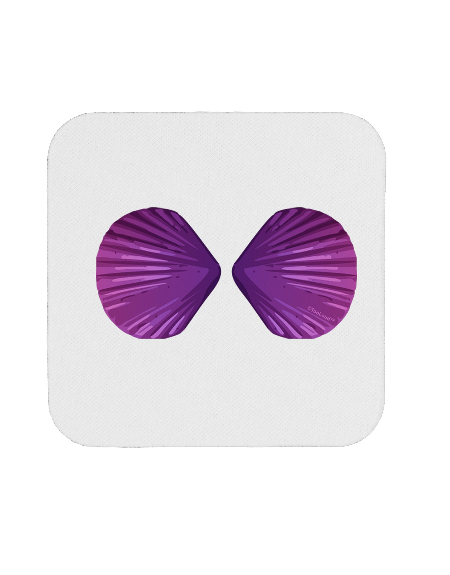 Mermaid Shell Bra Purple Coaster by TooLoud-Coasters-TooLoud-1-Davson Sales