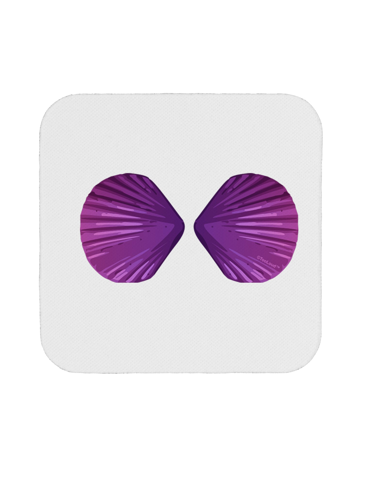 Mermaid Shell Bra Purple Coaster by TooLoud-Coasters-TooLoud-1-Davson Sales