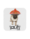 Pug Dog with Pink Sombrero - Ole Coaster by TooLoud-Coasters-TooLoud-White-Davson Sales