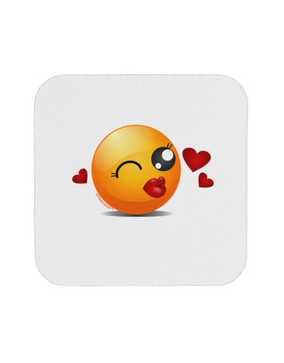 Kissy Face Emoji Girl Coaster-Coasters-TooLoud-1-Davson Sales