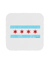 Distressed Chicago Flag Design Coaster by TooLoud-Coasters-TooLoud-White-Davson Sales