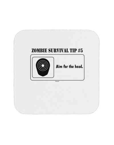 Zombie Survival Tip # 5 - Apocalypse Coaster-Coasters-TooLoud-White-Davson Sales