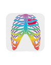 Rainbow Skeleton Ribcage with Heart Coaster-Coasters-TooLoud-White-Davson Sales