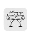 I Need Glasses - Margarita Distressed Coaster by TooLoud-Coasters-TooLoud-White-Davson Sales