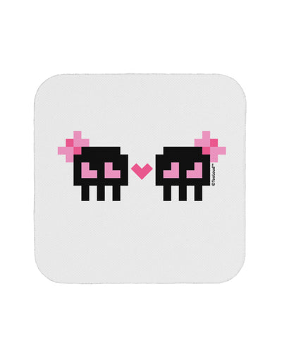 8-Bit Skull Love - Girl and Girl Coaster-Coasters-TooLoud-White-Davson Sales