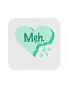 Meh Candy Heart Green - Valentines Day Coaster by TooLoud-Coasters-TooLoud-White-Davson Sales