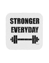 Stronger Everyday Gym Workout Coaster-Coasters-TooLoud-White-Davson Sales