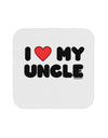 I Heart My Uncle Coaster by TooLoud-Coasters-TooLoud-White-Davson Sales