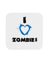 I Heart Zombies - Bloody Heart Blue Coaster-Coasters-TooLoud-White-Davson Sales