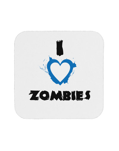 I Heart Zombies - Bloody Heart Blue Coaster-Coasters-TooLoud-White-Davson Sales