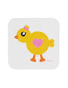 Cute Chick with Bow - Crayon Style Drawing Coaster by TooLoud-Coasters-TooLoud-White-Davson Sales