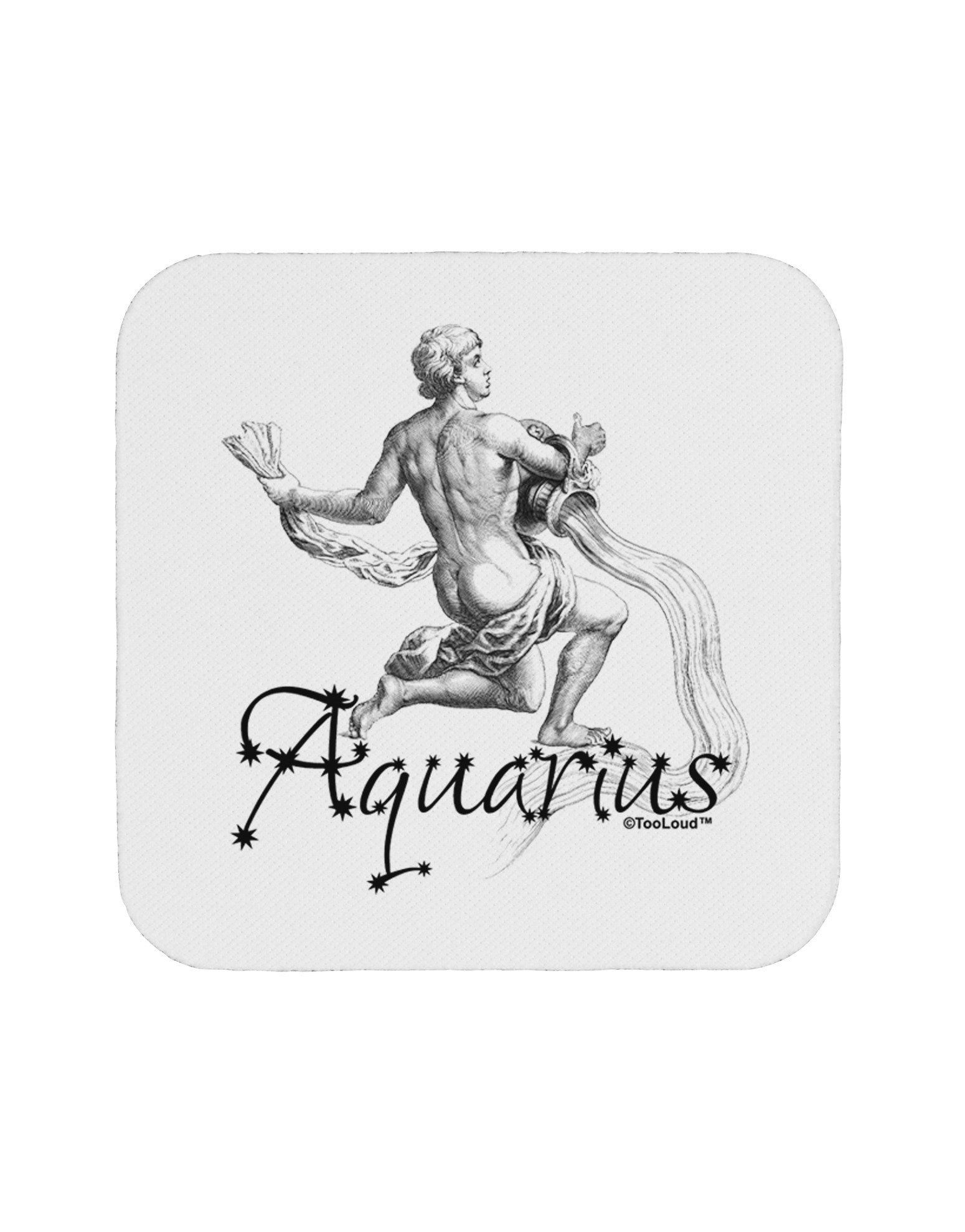Aquarius Illustration Coaster-Coasters-TooLoud-White-Davson Sales