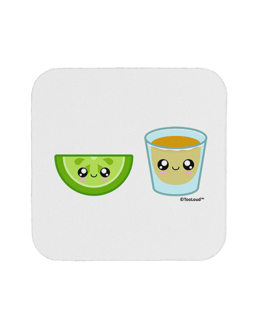 Cute Tequila Shot and Lime Wedge Coaster by TooLoud-Coasters-TooLoud-White-Davson Sales