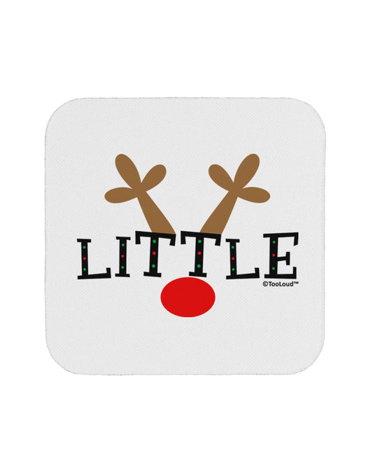Matching Family Christmas Design - Reindeer - Little Coaster by TooLoud-Coasters-TooLoud-White-Davson Sales