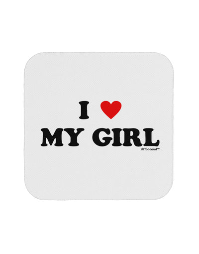 I Heart My Girl - Matching Couples Design Coaster by TooLoud-Coasters-TooLoud-White-Davson Sales