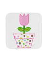 Easter Tulip Design - Pink Coaster by TooLoud-Coasters-TooLoud-White-Davson Sales