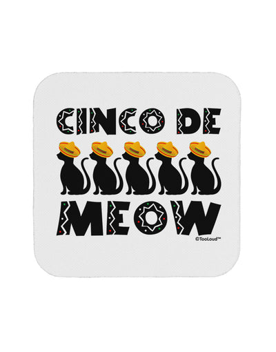 Five Cats - Cinco de Meow Coaster by TooLoud-Coasters-TooLoud-White-Davson Sales